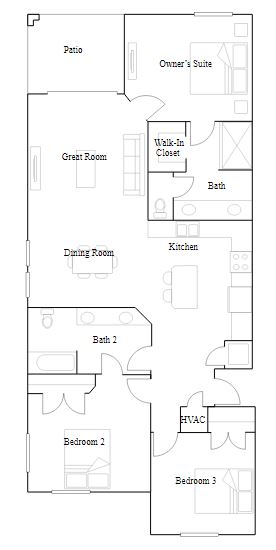 Floor Plan for Spectacular 3 Bedroom Condo at Storey Lake Resort
